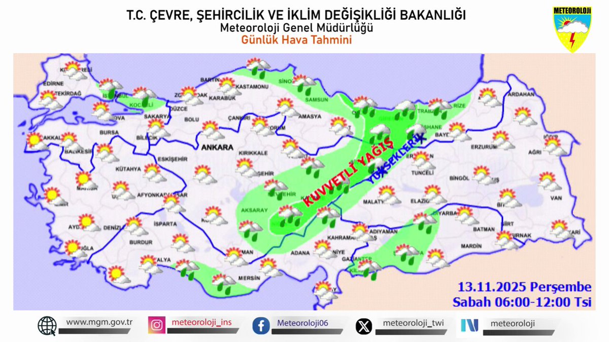İç ve Doğu Bölgelerde Hava Sıcaklığı Düşecek : Kuvvetli Yağış Uyarısı!