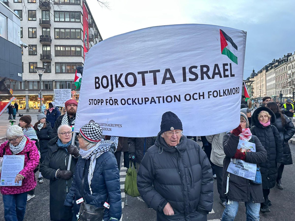 Stockholm'de İsrail'in Gazze Saldırıları Protesto Edildi