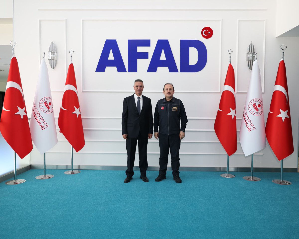 AFAD Başkanı Pehlivan, Filistin Büyükelçisi Mustafa ile Bir Araya Geldi