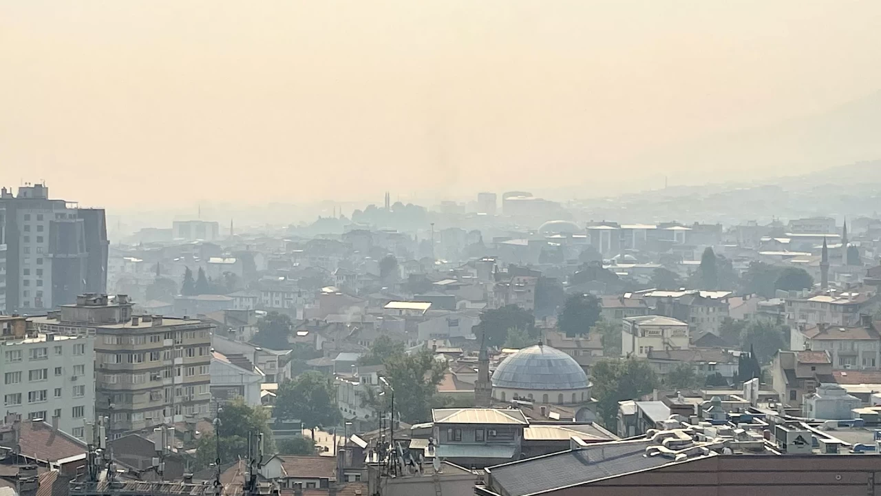 Bilecik Orman Yangınının Dumanı Bursa'yı Sardı
