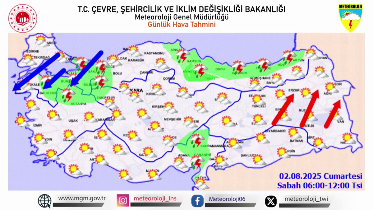 Ülkede Hava Durumu Tahmini: İç ve Doğu Kesimlerde Sıcaklıklar Düşecek