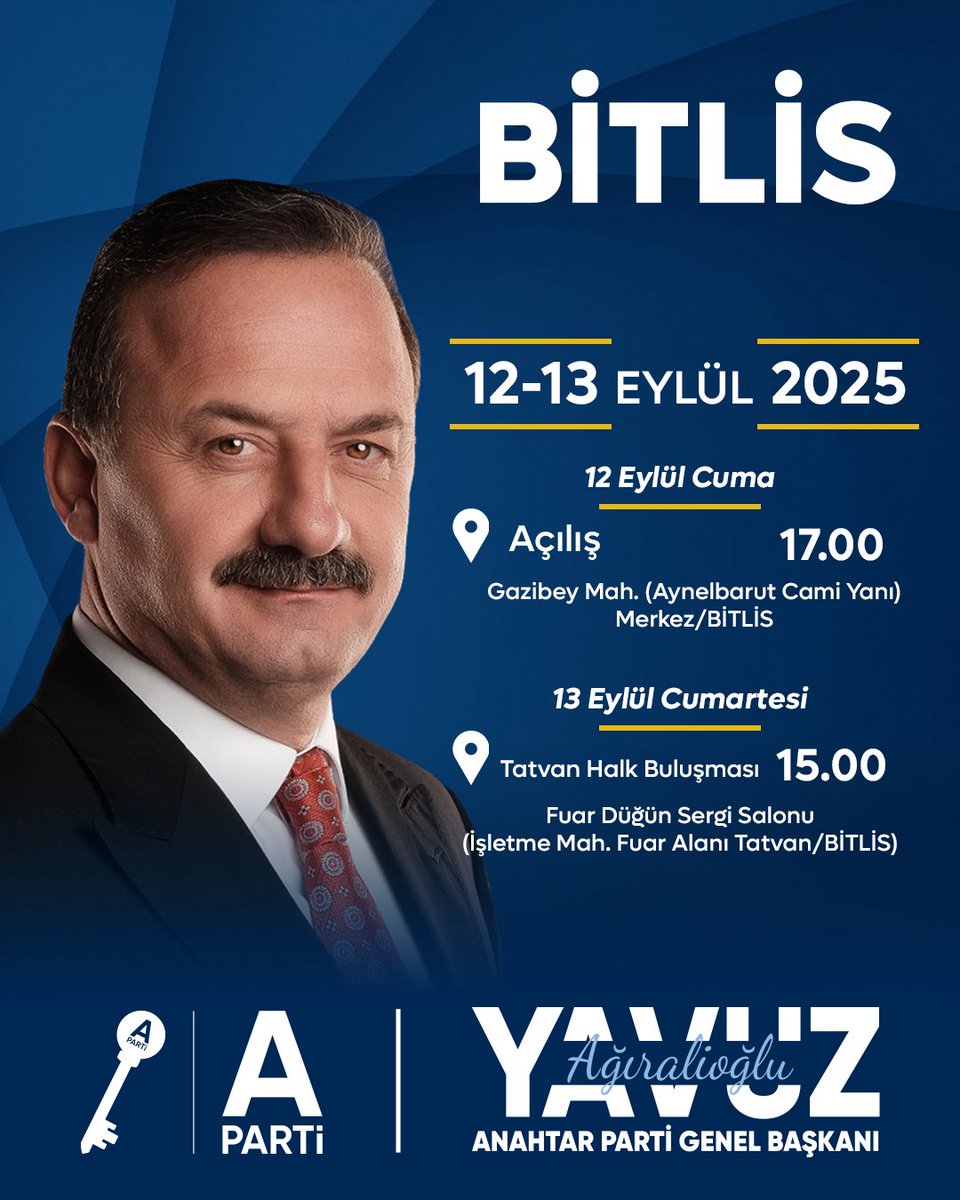 Anahtar Parti Bitlis'te İl Binası Açtı, Tatvan'da Buluşma Düzenleyecek