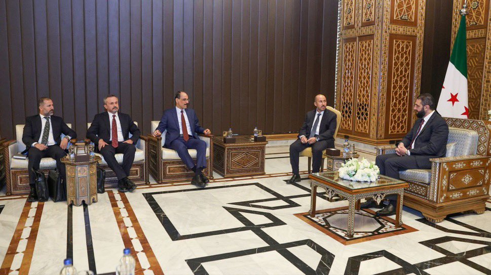 MİT Başkanı Kalın, Şam'da Suriye Cumhurbaşkanı El Şaraa ile Görüştü