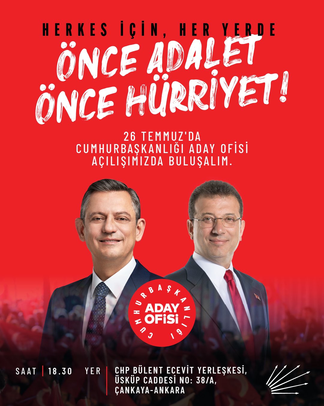 CHP, Cumhurbaşkanlığı Aday Ofisi Açıyor: İktidar Yolunda Kararlı Adım